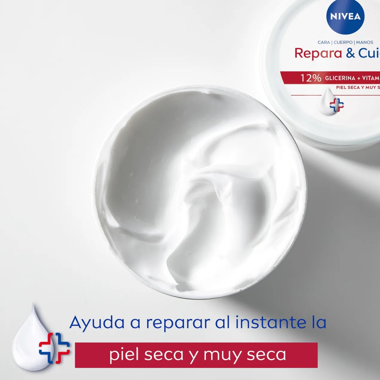 Repara & Cuida Glicerina y Vitamina E Crema corporal Hidratante
