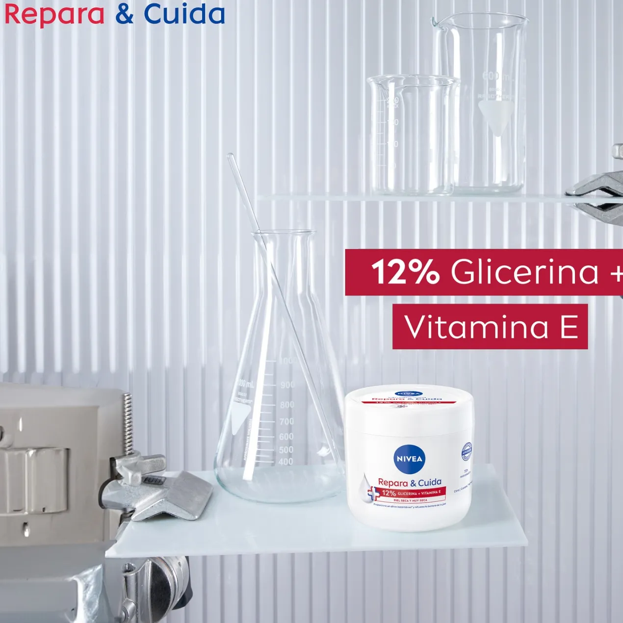 Repara & Cuida Glicerina y Vitamina E Crema corporal Hidratante