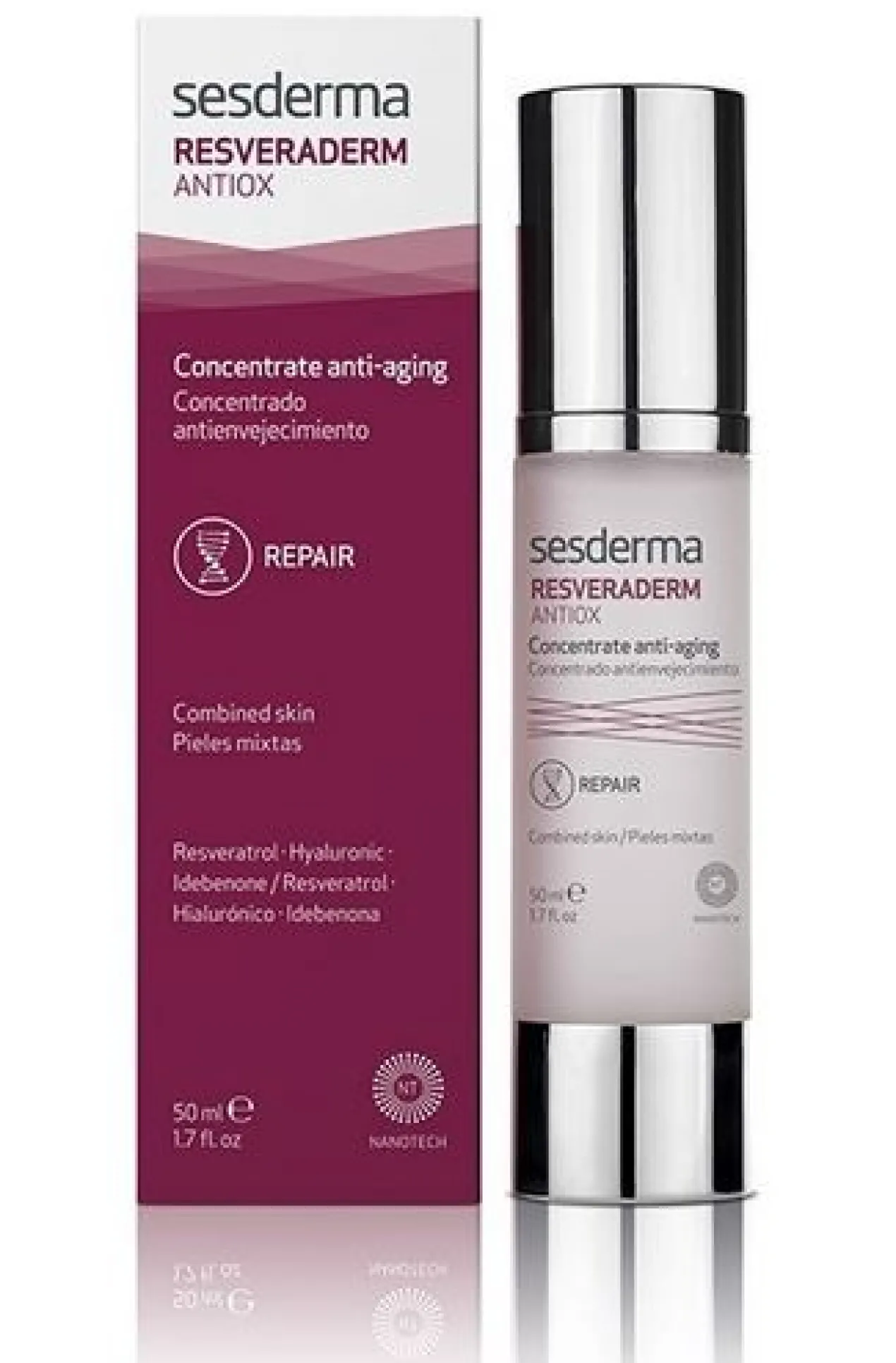 Resveraderm Antiox Crema Gel Concentrado Antienvejecimiento