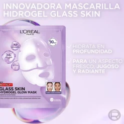 Revitalift Filler Glass Skin Mascarilla Facial de Hidrogel Iluminadora