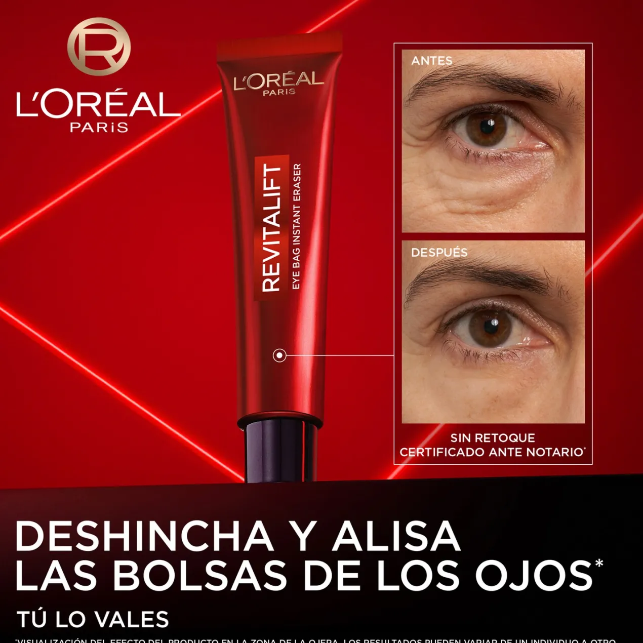 Revitalift Laser Borrador de Bolsas Instantáneo