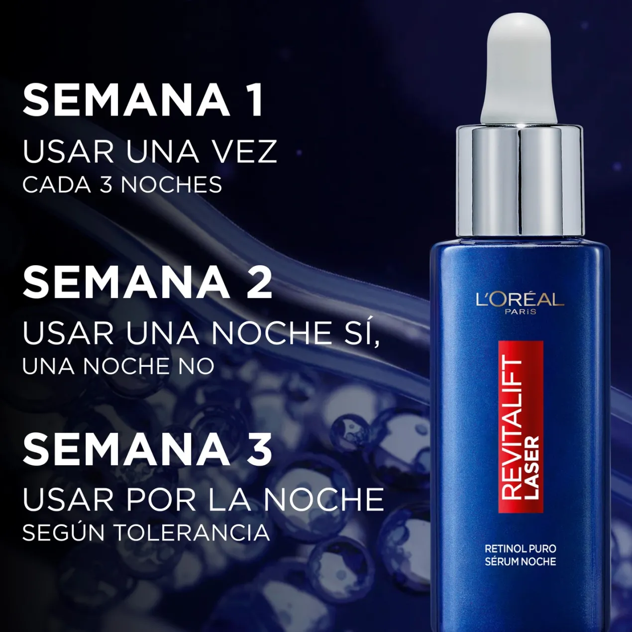 Revitalift Laser serum de noche retinol puro arrugas profundas