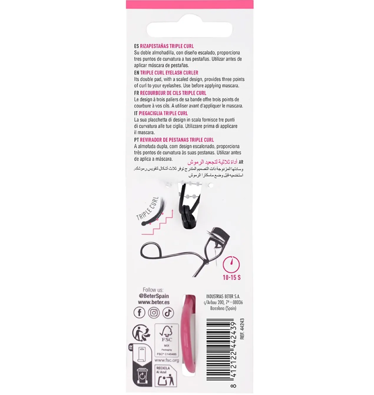 Rizador de Pestañas Triple Curl