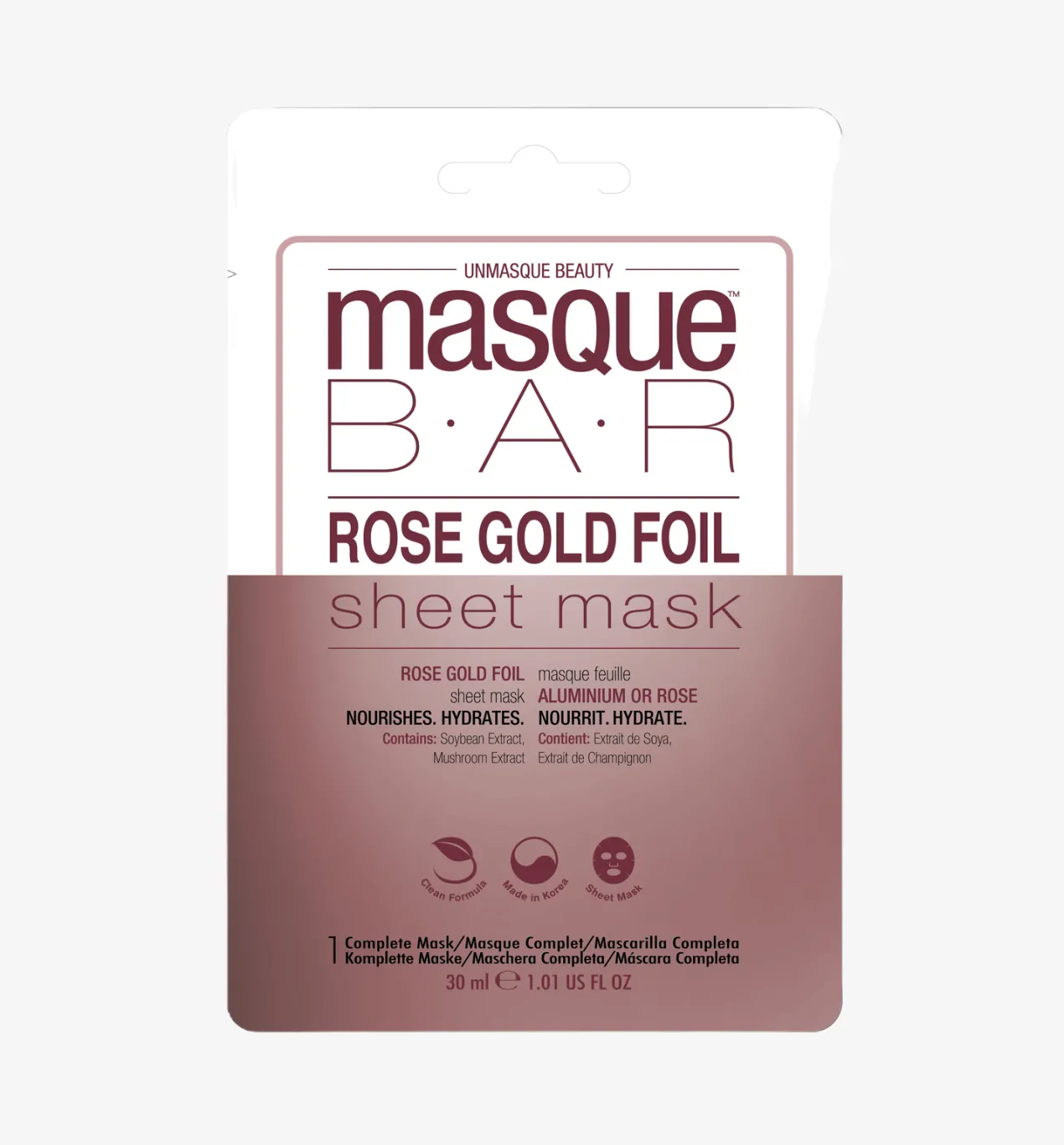 Rose Gold Foil Mascarilla Facial