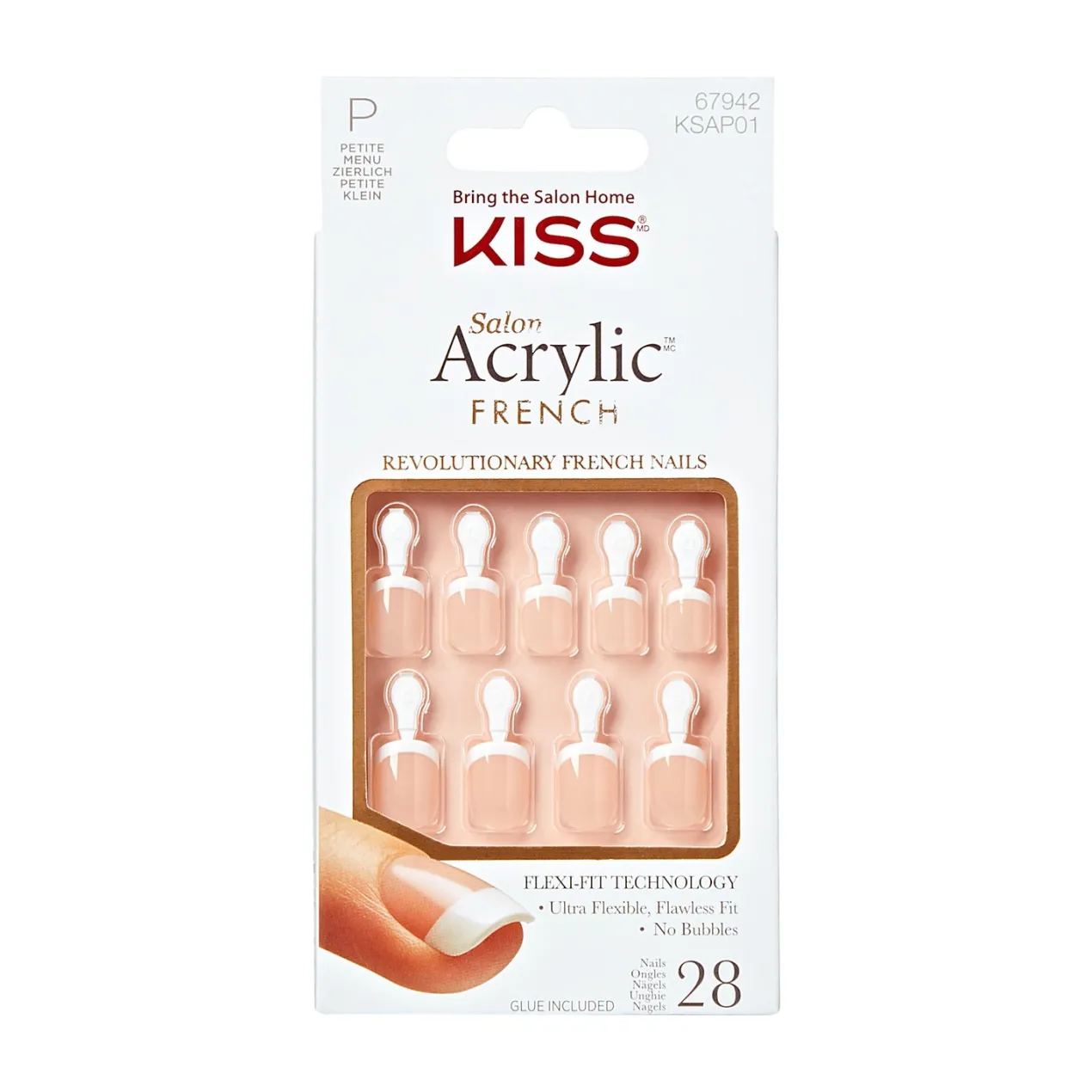 Salon Acrylic Natural Uñas Postizas