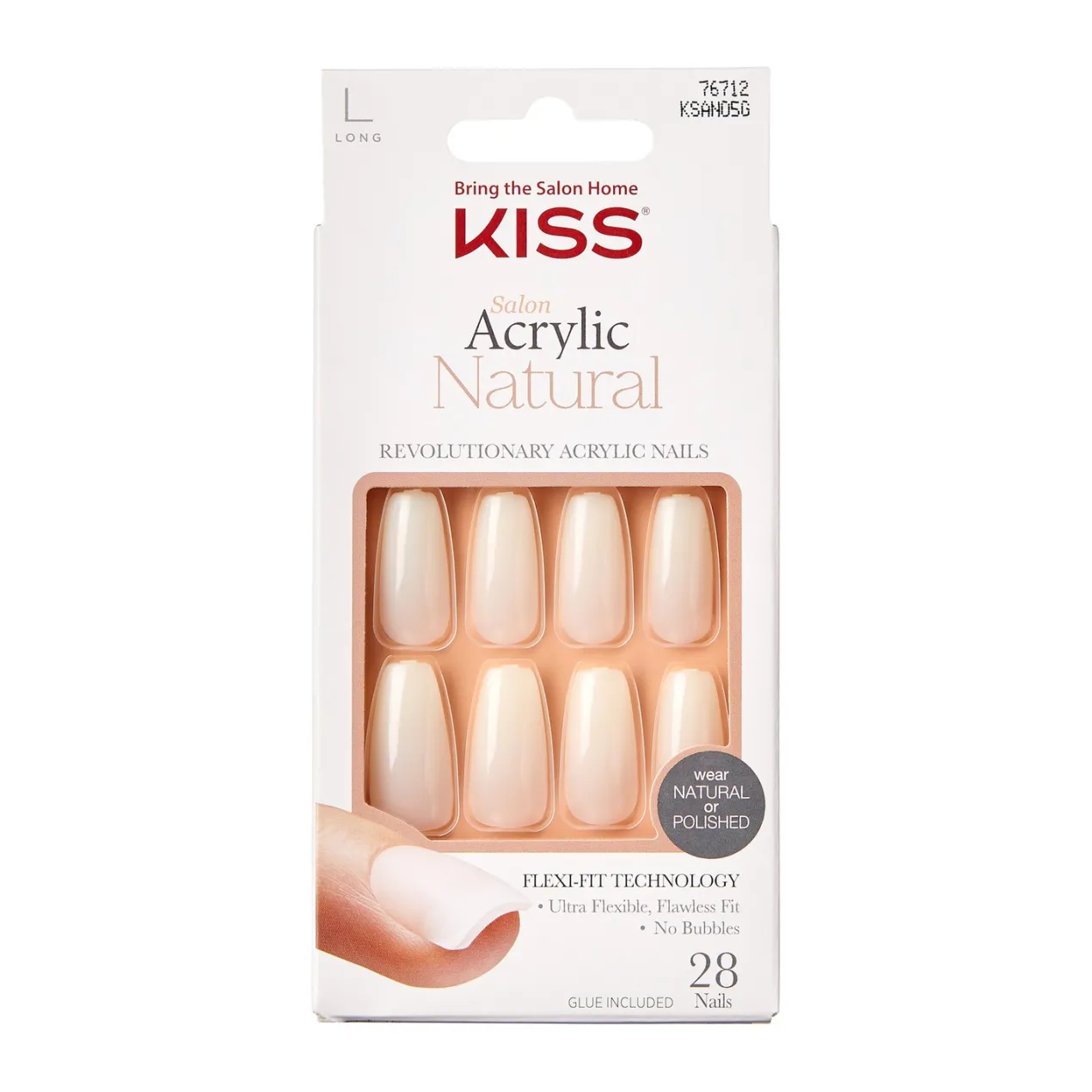 Salon Acrylic Natural Uñas Postizas