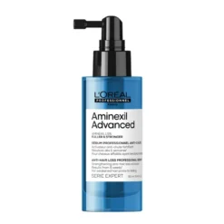 Serum Aminexil Advanced Fuller & Stronger enriquecido con activos dermatológicos para cabello con caída