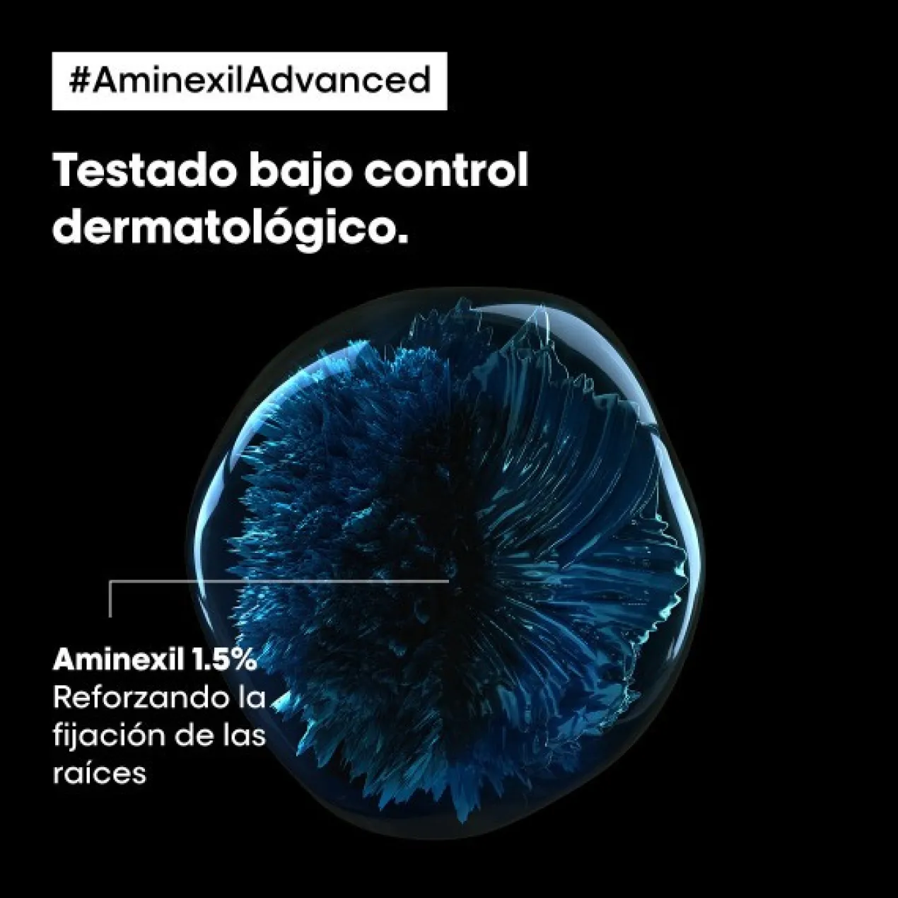 Serum Aminexil Advanced Fuller & Stronger enriquecido con activos dermatológicos para cabello con caída
