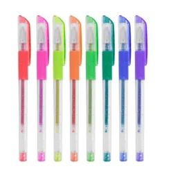 Set 8 Bolígrafos Gel con Purpurina