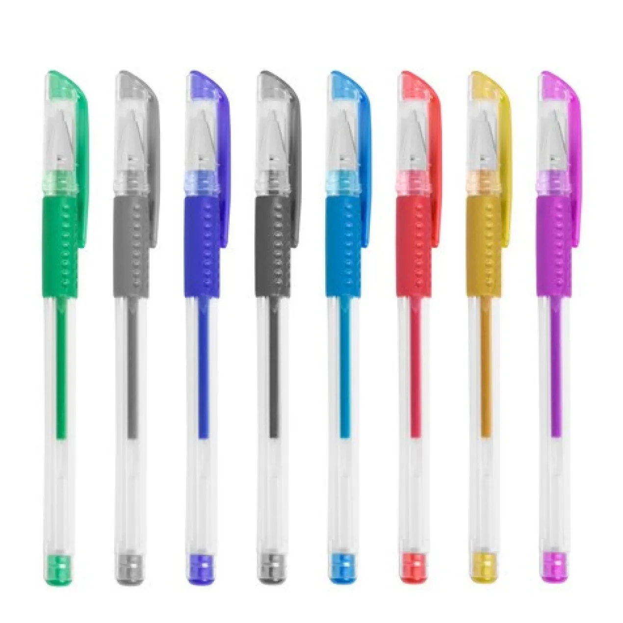 Set 8 Bolígrafos Gel de Colores Metalizados
