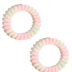 Set 2 Gomas de Pelo Cable Pastel
