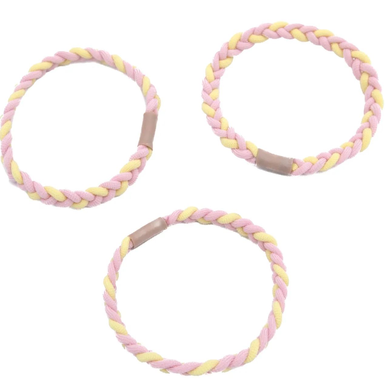 Set 3 Gomas de Pelo Trenzadas