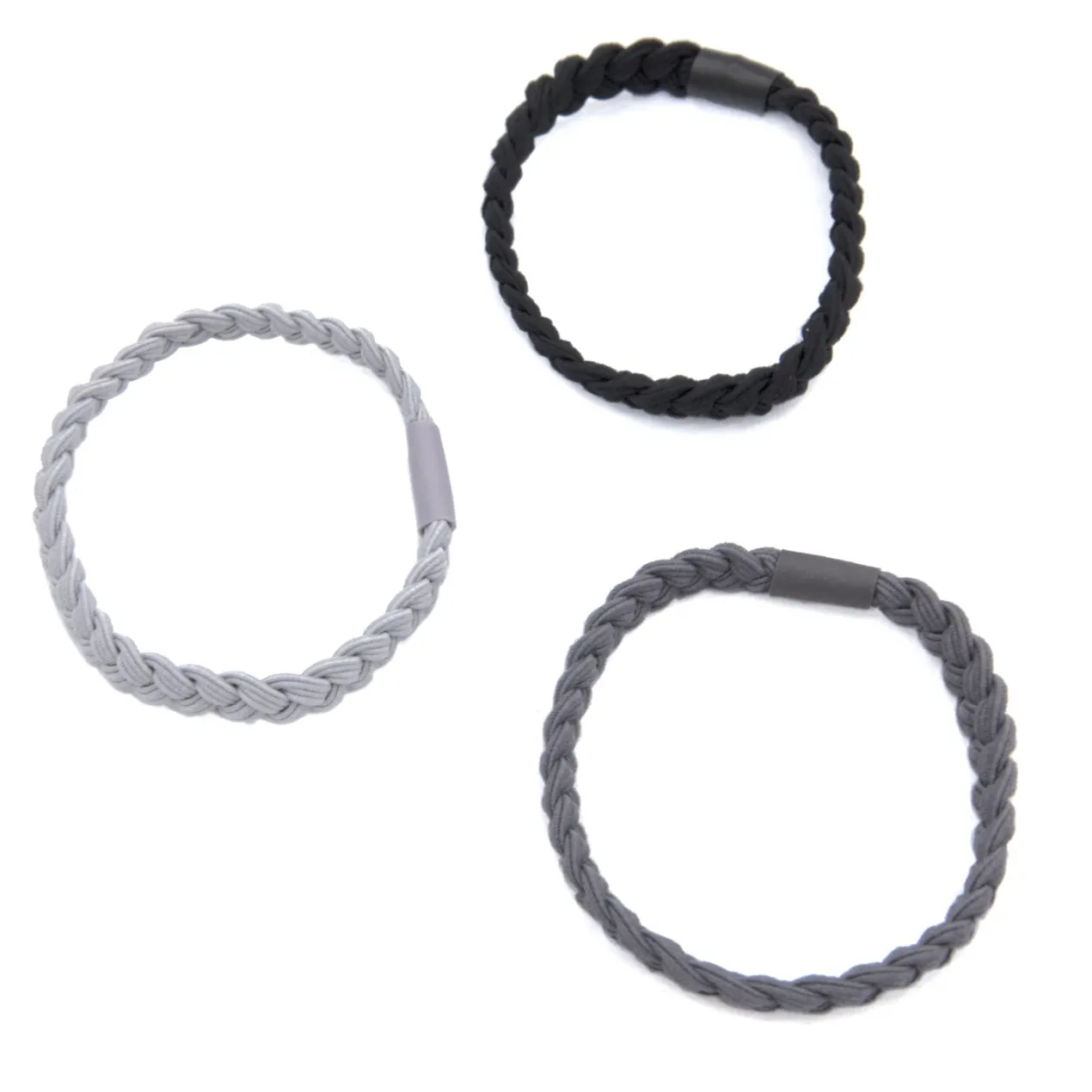 Set 3 Gomas de Pelo Trenzadas