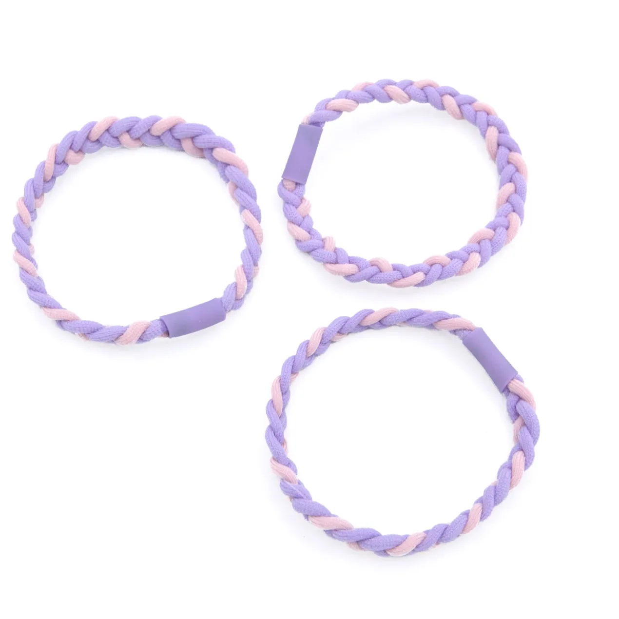 Set 3 Gomas de Pelo Trenzadas