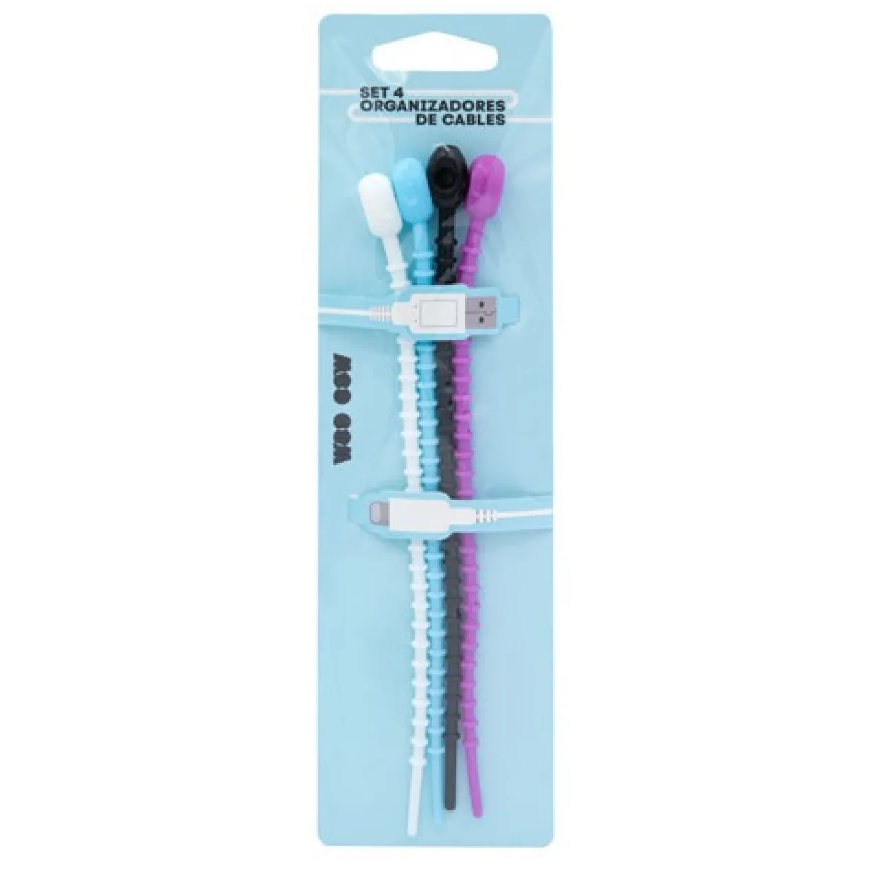 Set 4 Organizadores de Cables