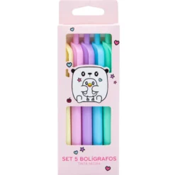 Set de 5 Bolígrafos Tinta Negra
