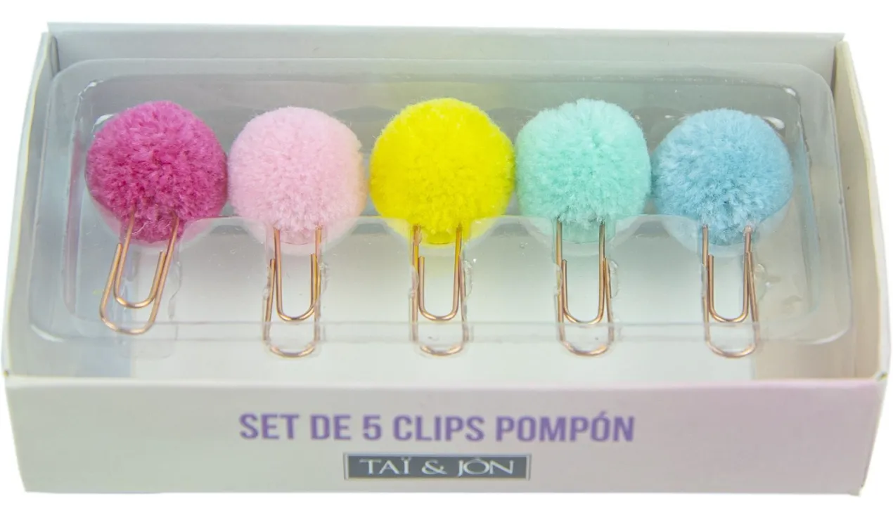 Set de Clips con Pompón