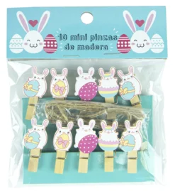 Set de Mini Pinzas de Madera Pascuas
