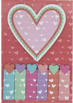 Set Notas Adhesivas y Marcapáginas Corazón