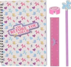 Set Papeleria Cuaderno Niña