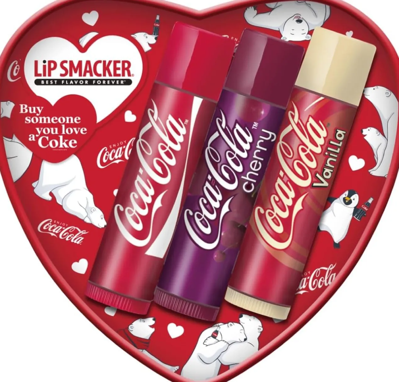 Set Bálsamos Labiales Coca-Cola Heart