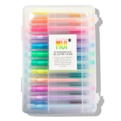 Set Bolígrafos de Gel Glitter y Flúor