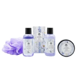 Set de Baño Cubo de Madera Lavender Botanique