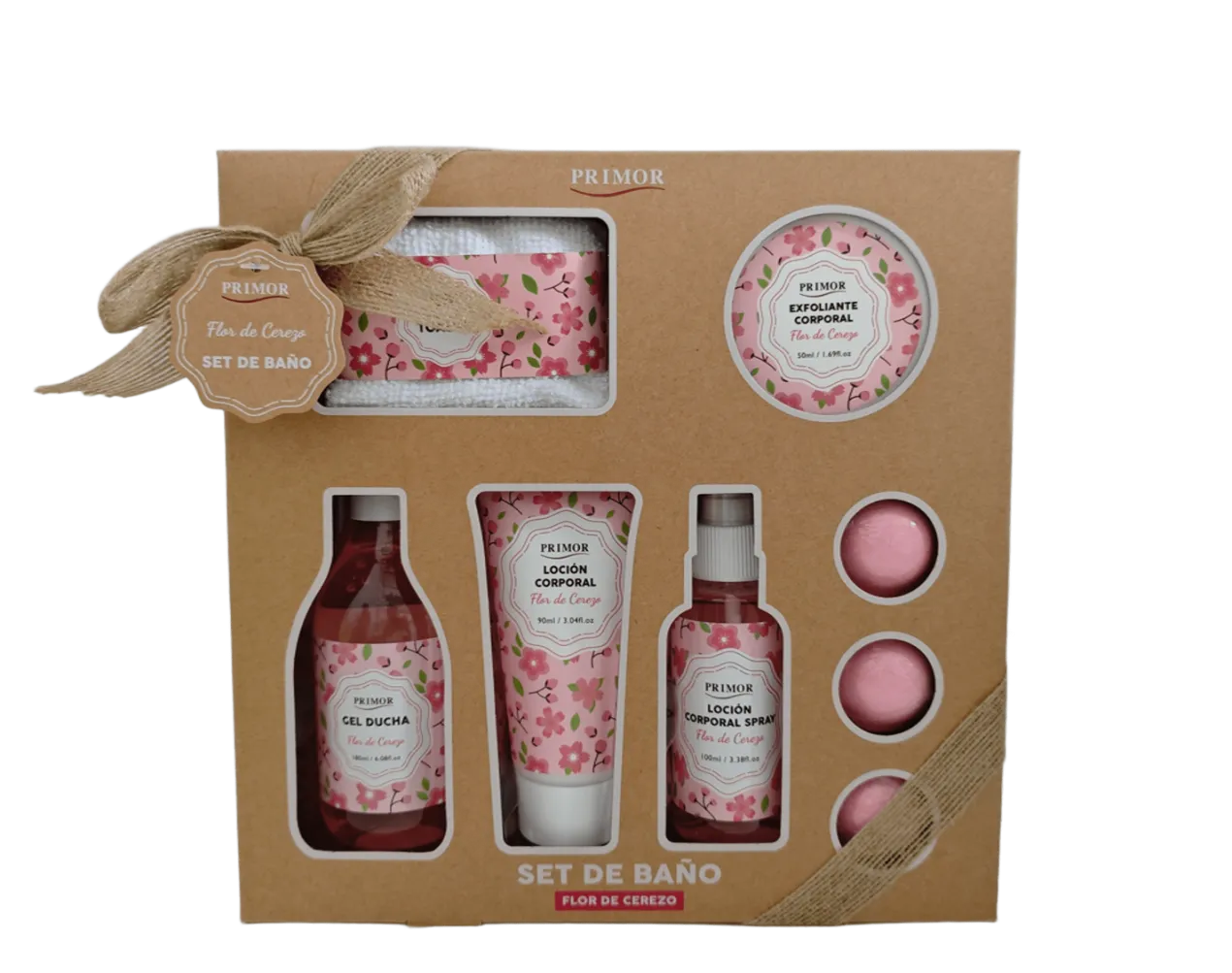 Set de Baño 8 Piezas Flor de Cerezo