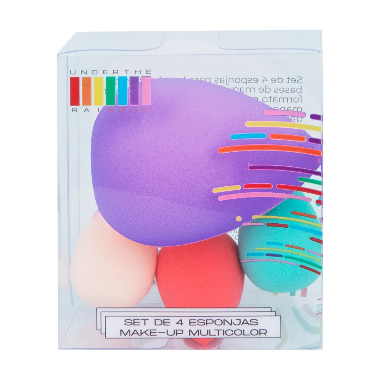 Set de 4 Esponjas Makeup Multicolor