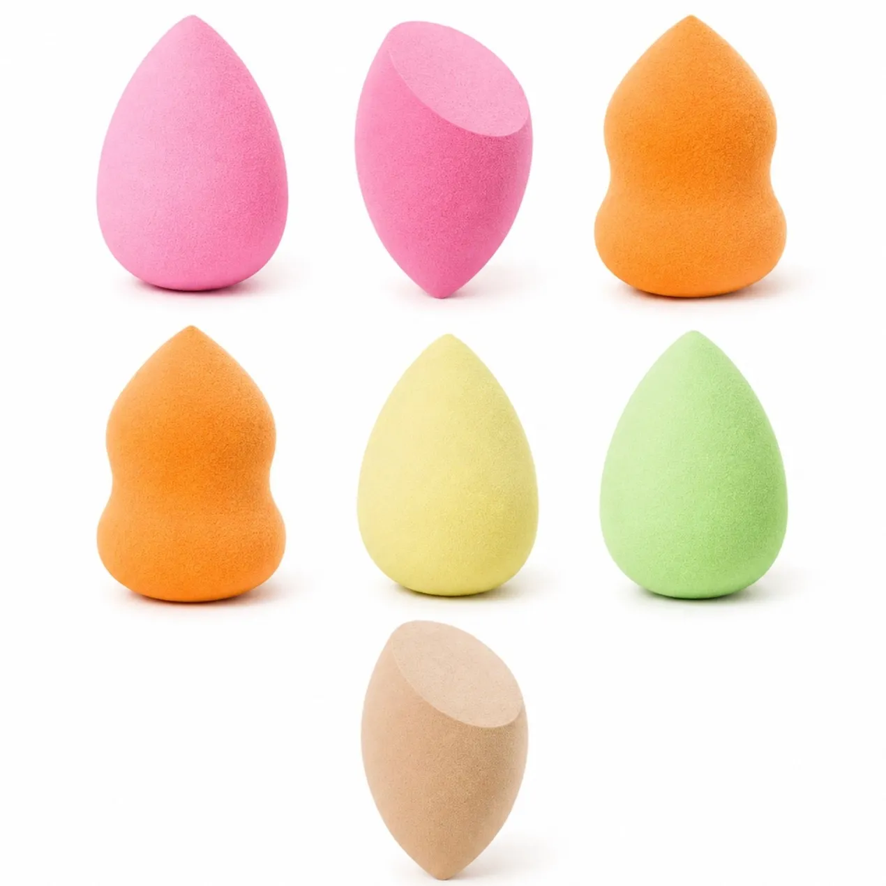 Set de 7 Mini Esponjas Makeup Multicolor