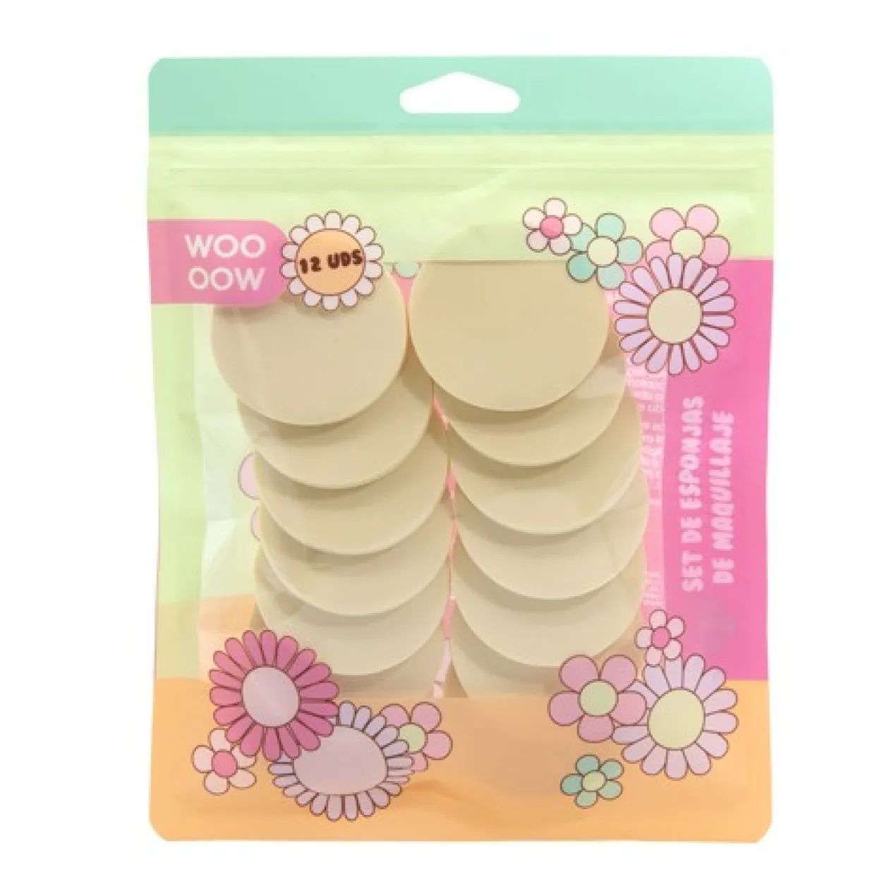 Set 12 Esponjas de maquillaje planas