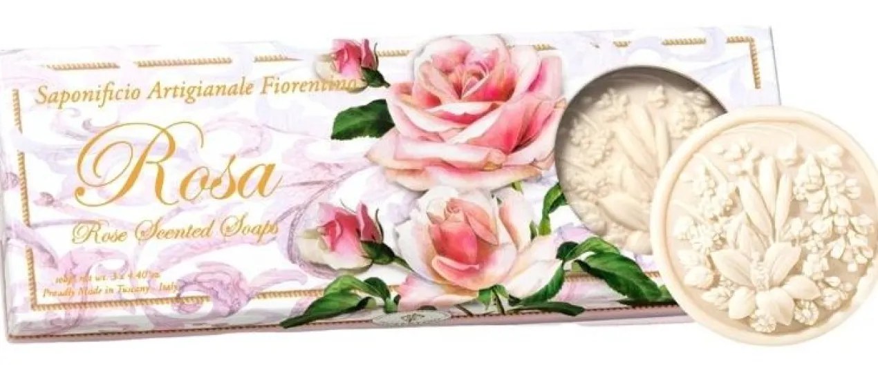 Set Jabón Artesanal con Aroma a Rosas