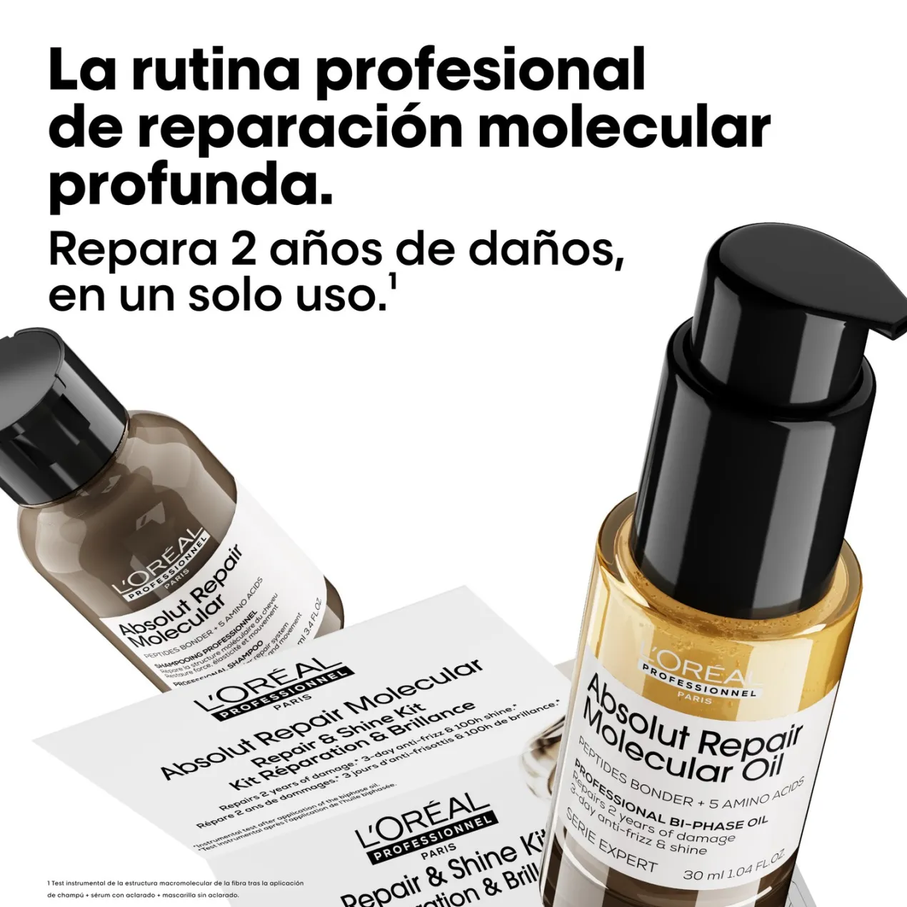 Set 2 Minis Absolut Repair Molecular Champu+Aceite Bifásico