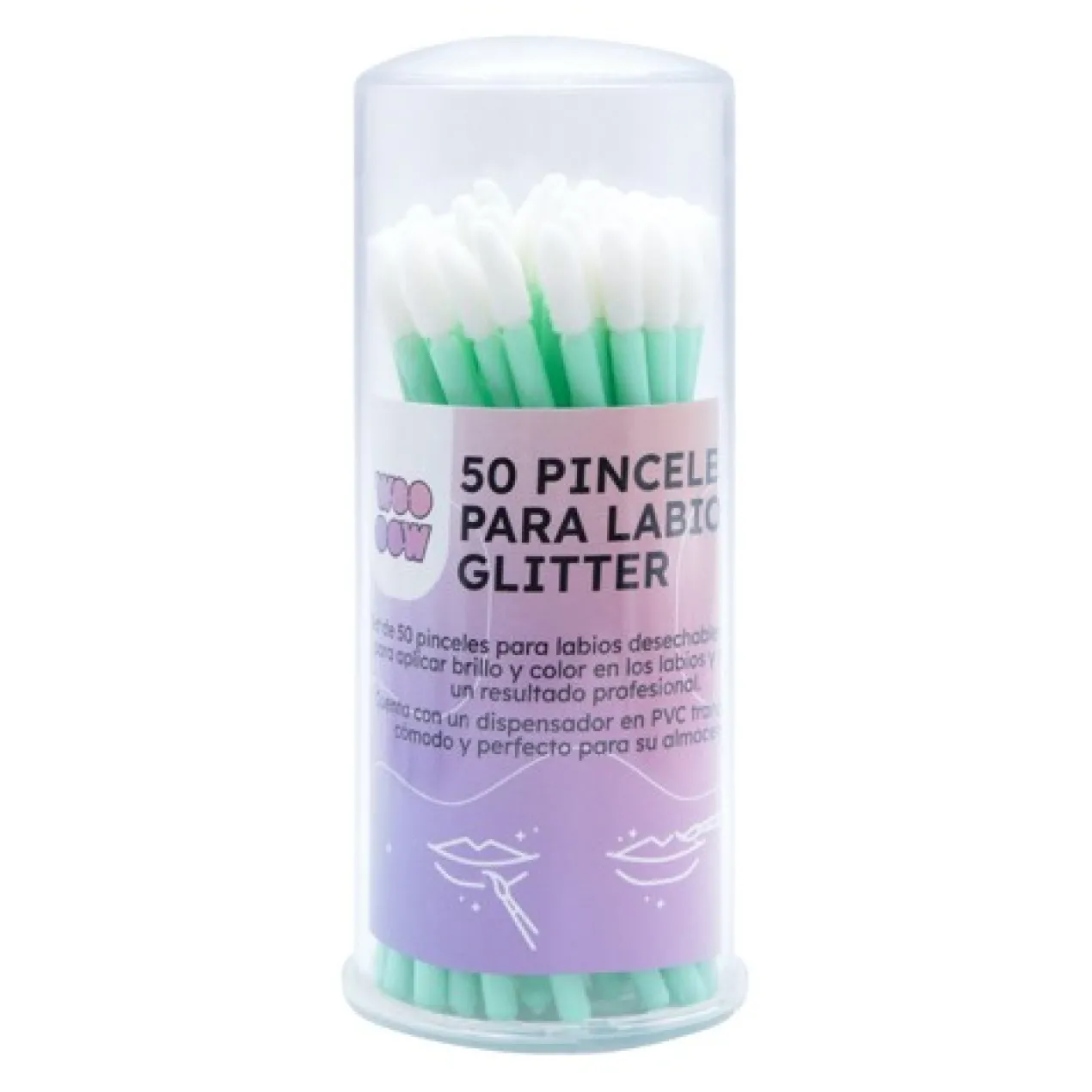Set 50 Pinceles para Labios Glitter