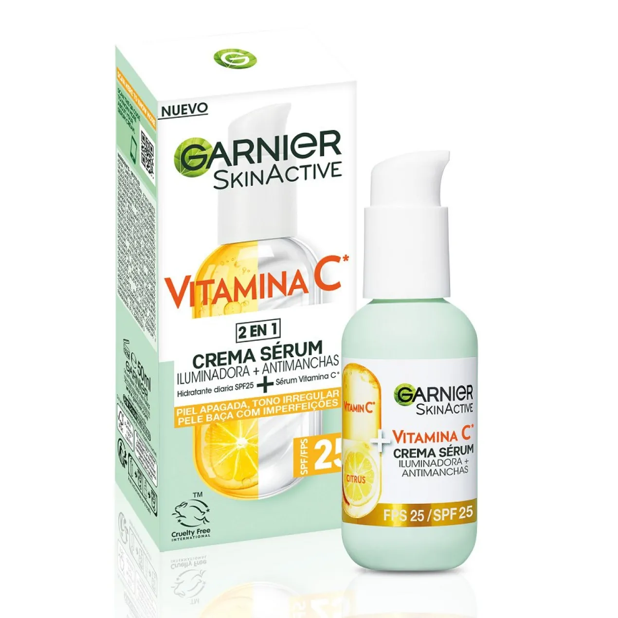 Skin Active Vitamina C Crema Serum Iluminador Antimanchas