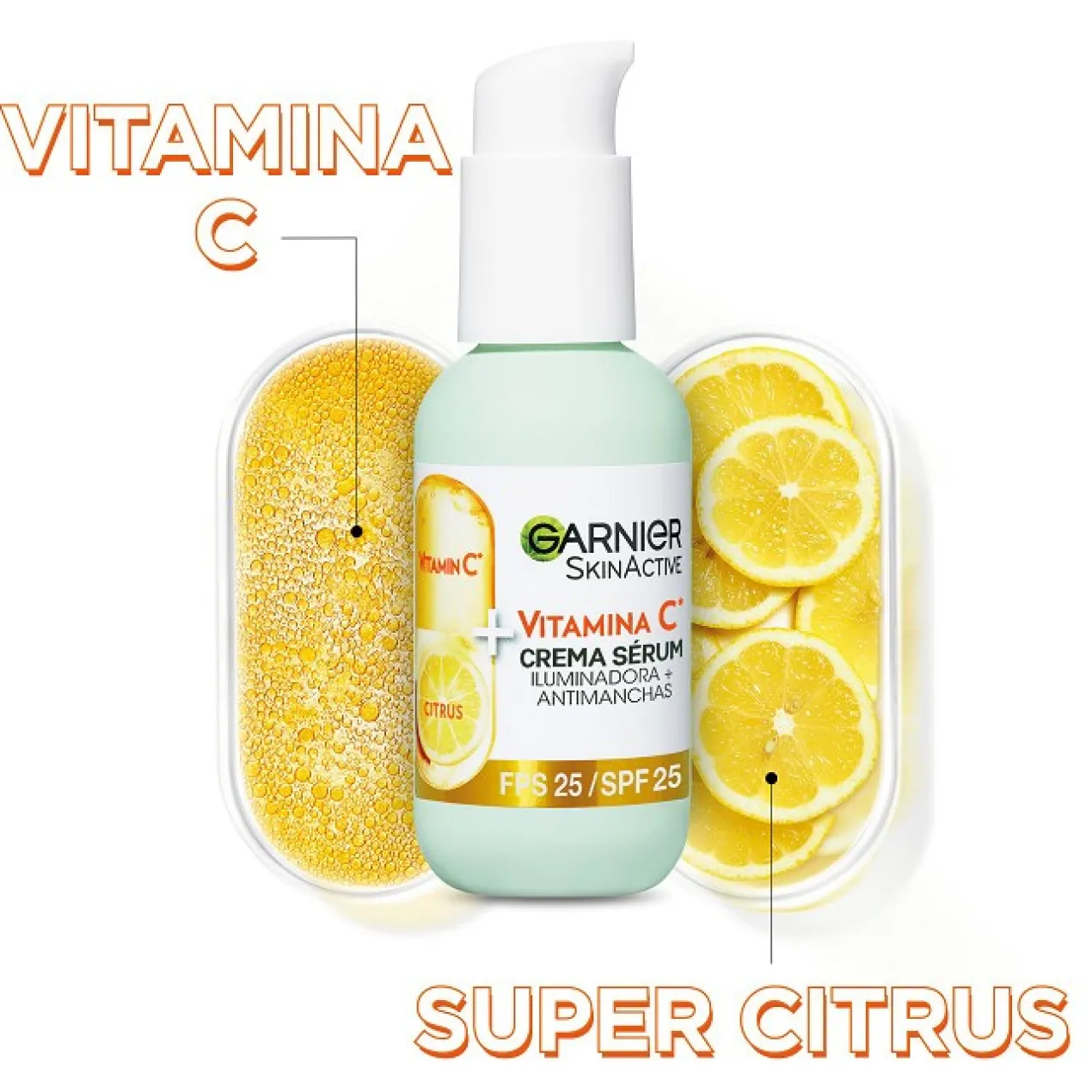 Skin Active Vitamina C Crema Serum Iluminador Antimanchas