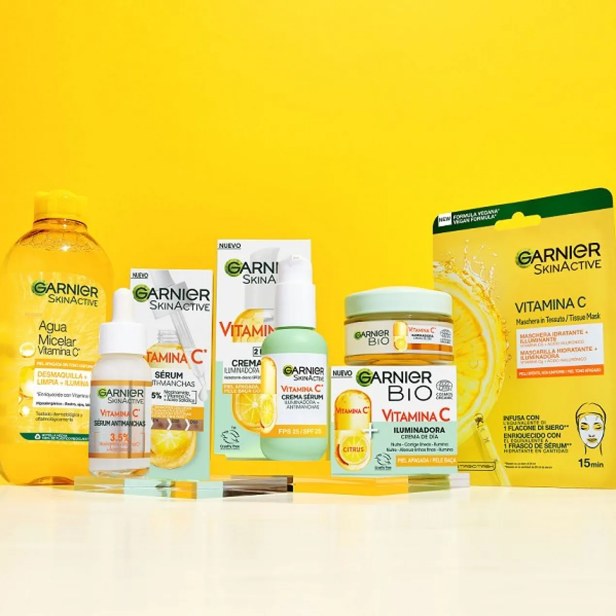 Skin Active Vitamina C Mascarilla Facial de Tejido