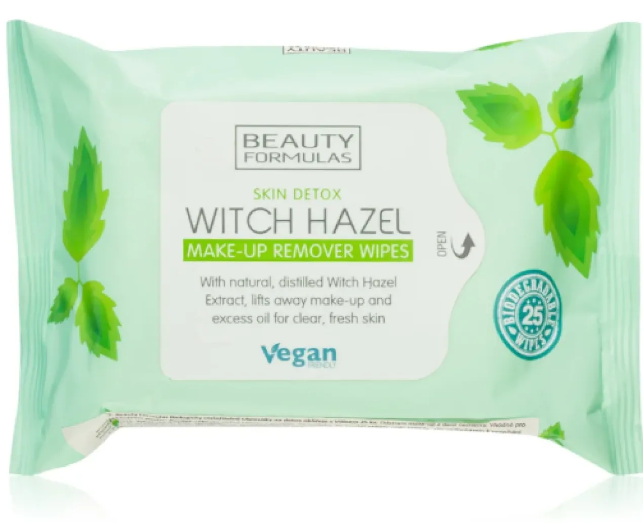 Skin Detox Witch Hazel Toallitas Limpiadoras y Desmaquillantes