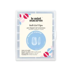 Soft Gel Tips Short Round Square Extensiones de Uñas de Gel