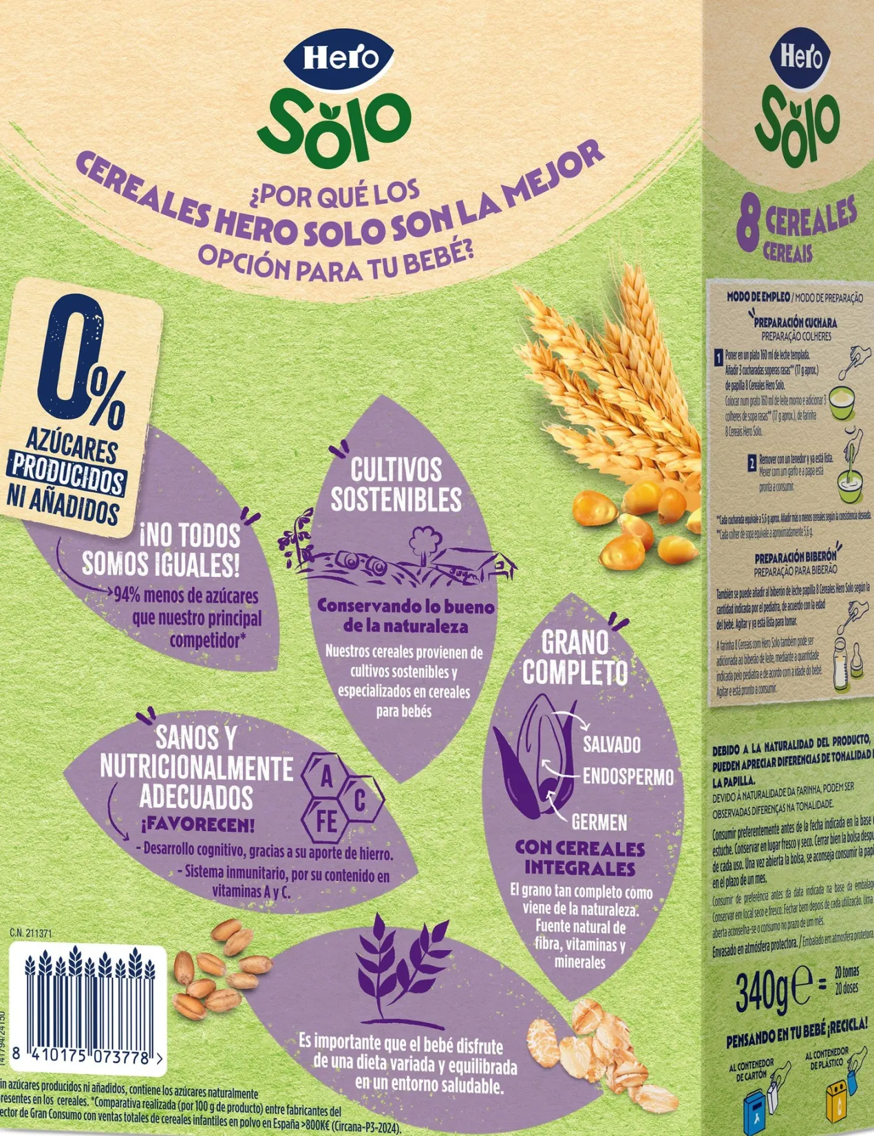 Solo Papilla 8 Cereales +6 Meses