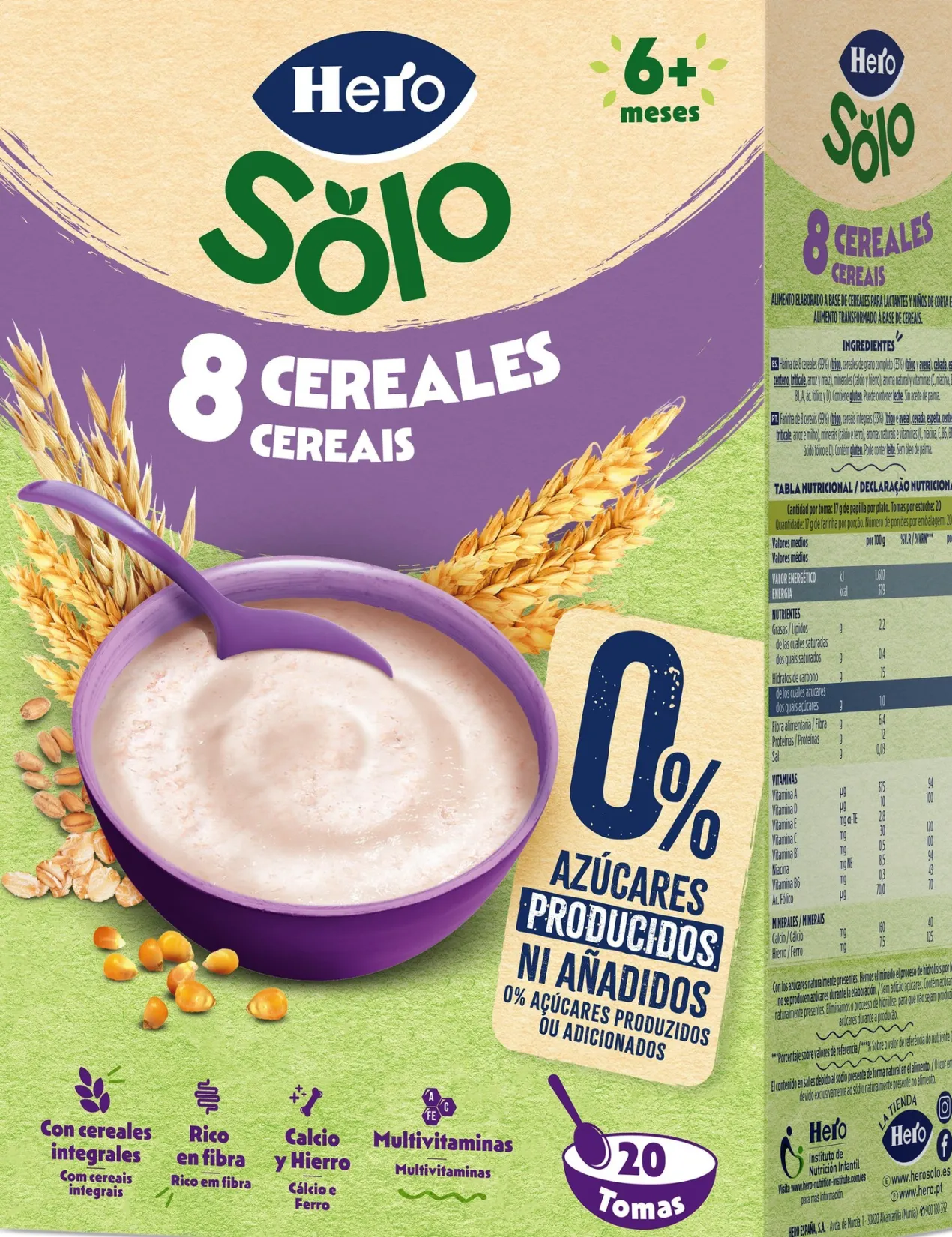Solo Papilla 8 Cereales +6 Meses