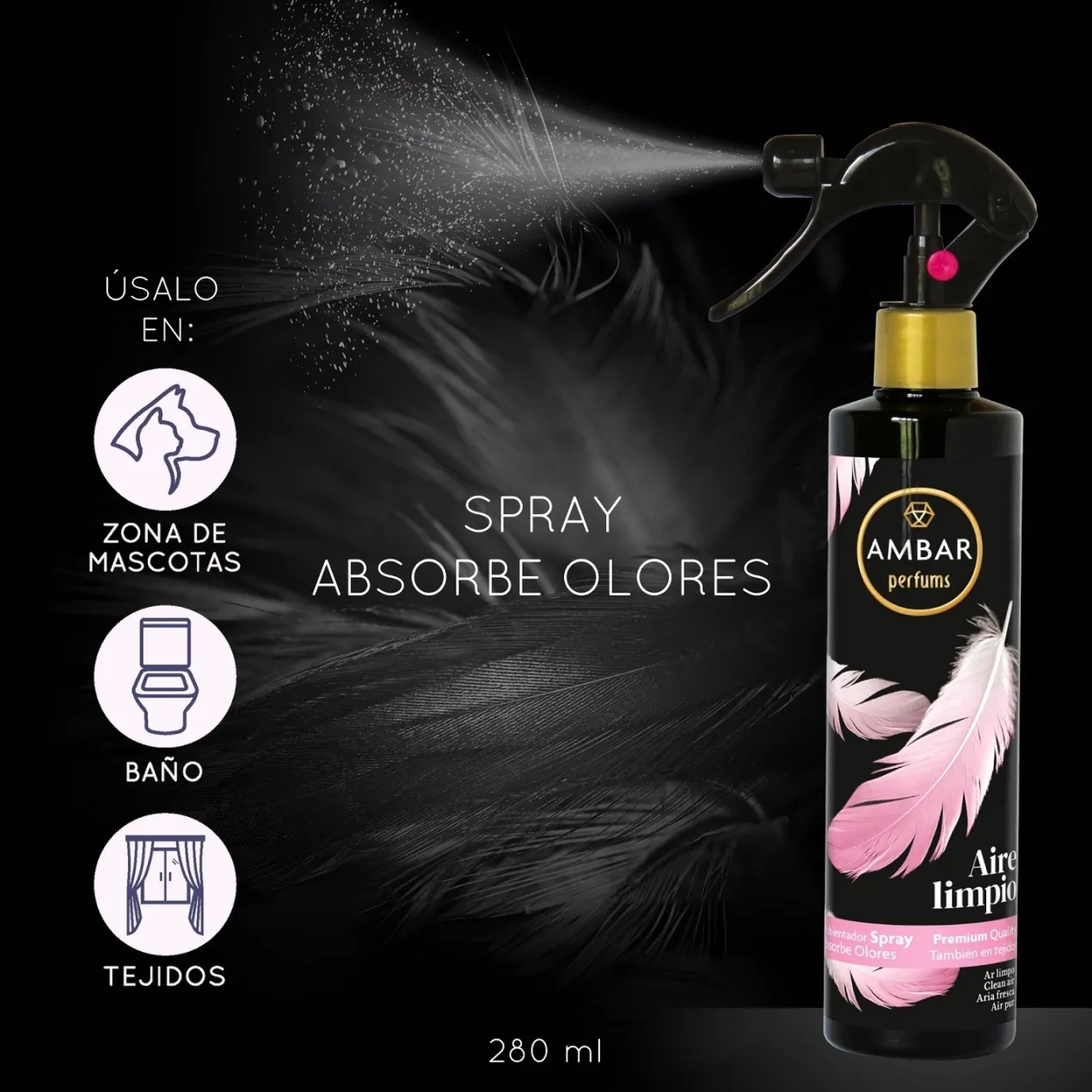 Spray Absorbe Olores Aire Limpio
