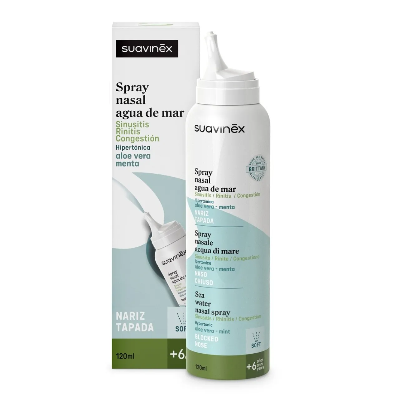 Spray Nasal Agua de Mar Hipertónica Aloe Vera +6Años