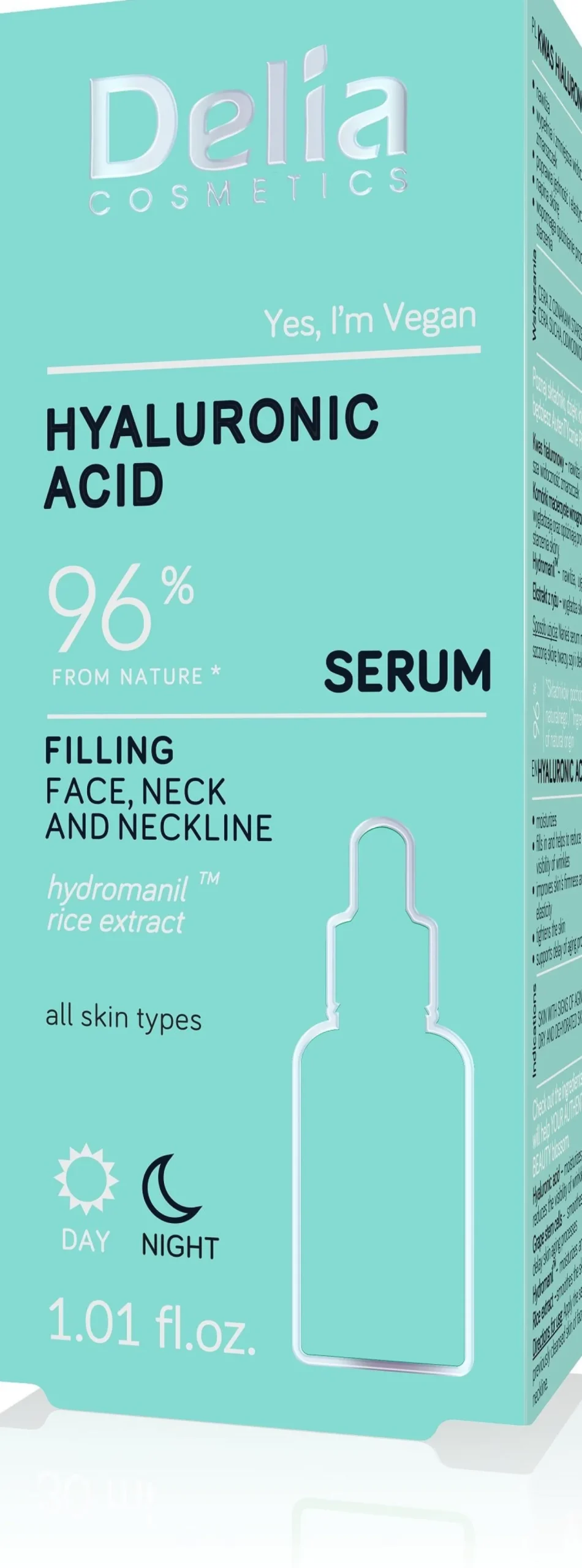 Sérum Ácido Hialurónico Rellenador Rostro, Cuello y Escote