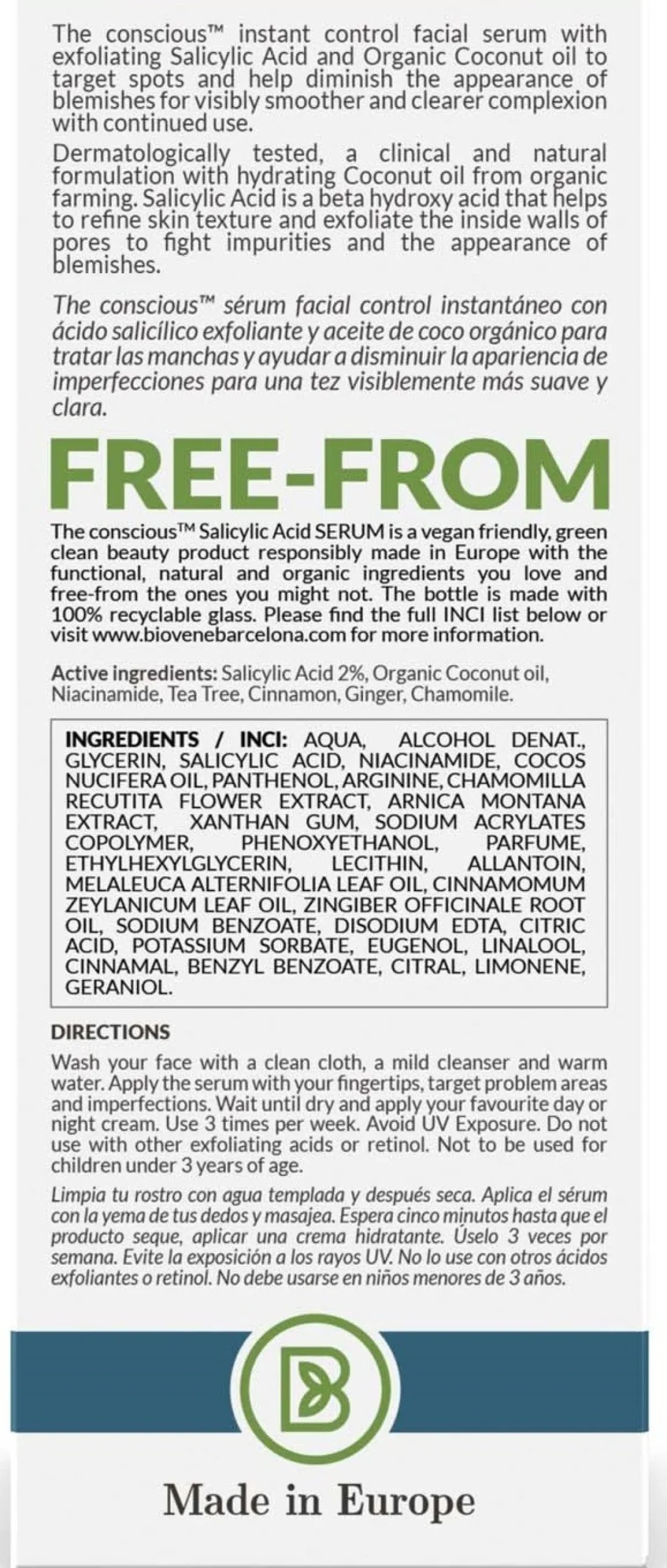 Sérum para Imperfecciones Ácido Salicílico 2%