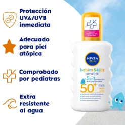 SUN Babies & Kids Sensitive 5 en 1 Spray Solar SPF50+