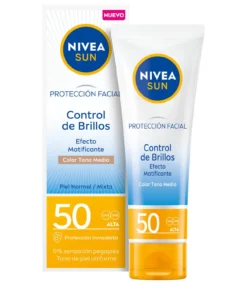Sun Protección Facial Control de Brillos Color