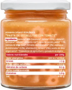 Tarrito Cachitos Estrellitas con Tomate +10M