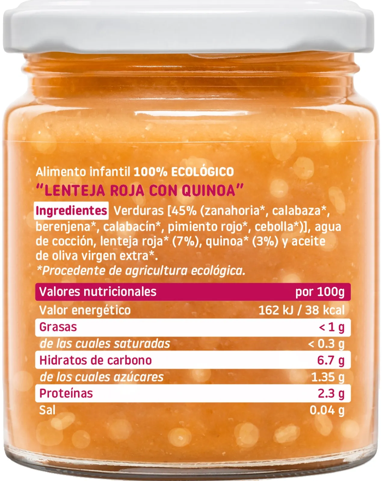 Tarrito Cachitos Lenteja Roja con Quinoa +10M