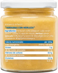Tarrito de Verduras con Merluza